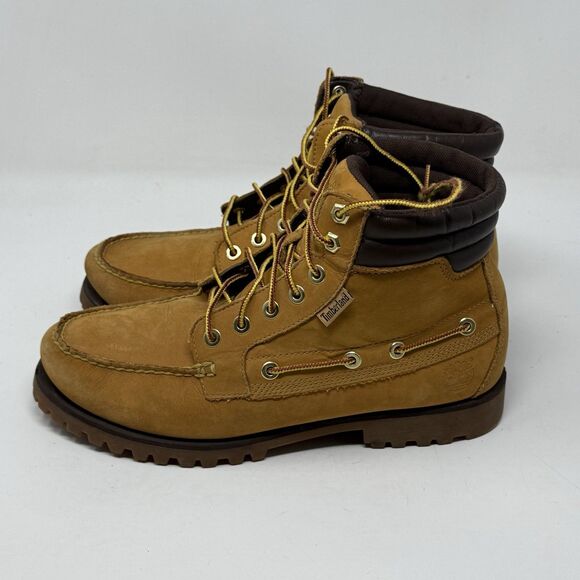 Timberland Oakwell 7 Eye Moc Toe Boots Mens 10 M Brown Nubuck Leather Lug Shoes main image 15
